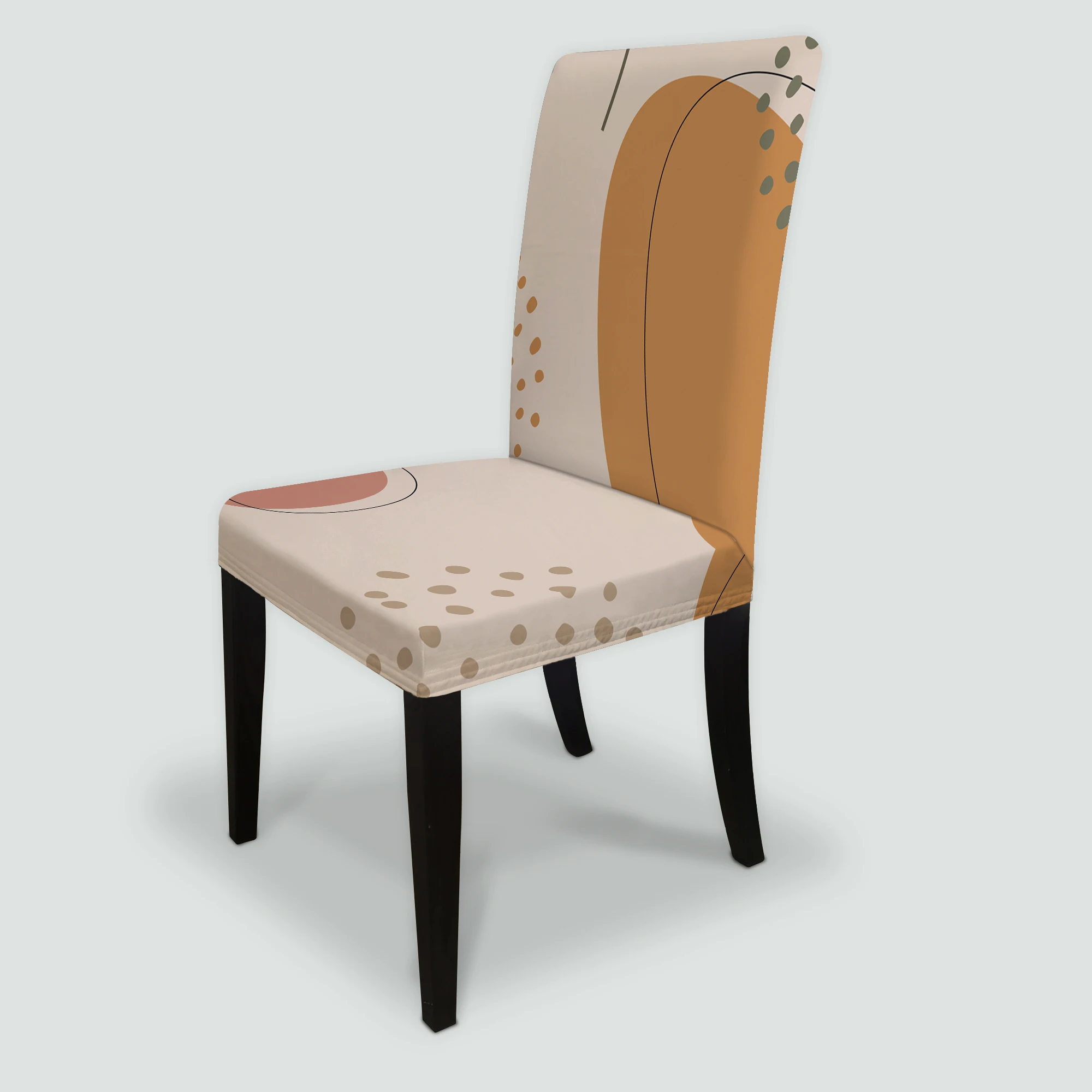 High Quality Digital Printed Chair Cover Leaf Flower Dinning Chair Covers Spandex Chair Covers For House Family Dining Room