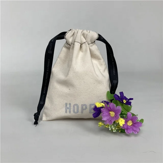 Small Pouch Cloth Bag Drawstring Custom White Cotton Gift Bag Drawstring Small Cotton Linen Drawstring Gift Bag
