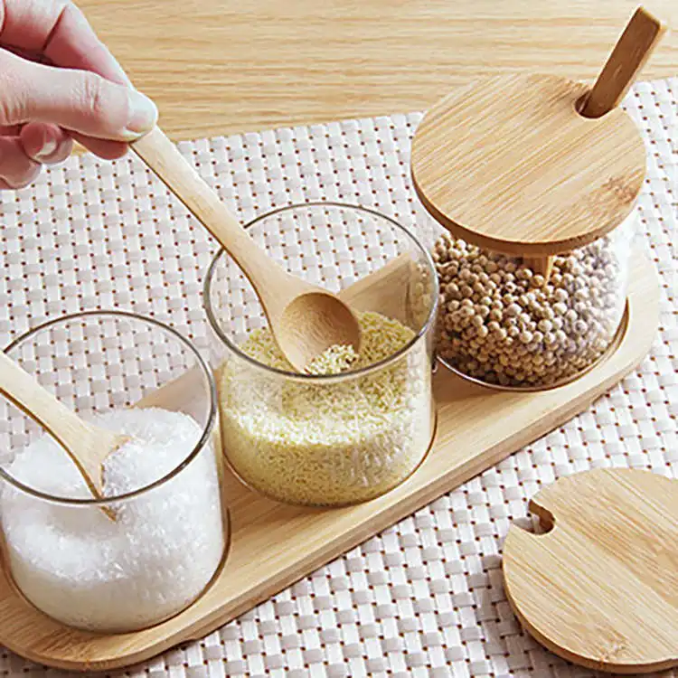 Hot sale 200ml 300ml 500ml  kitchen  glass storage  jar with lid