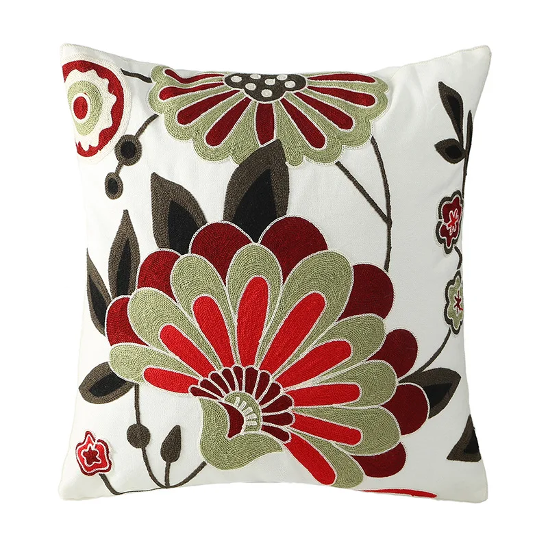European Luxury Pillow Cover Handmade Cushion Cover Embroidery Sofa Decoration Cushion Cover