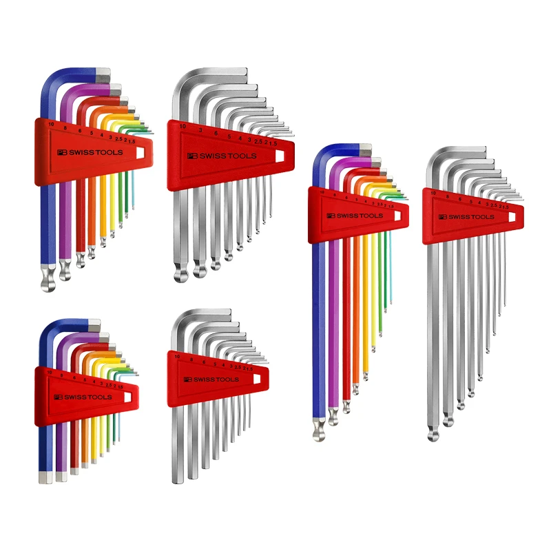 PB Swiss Tools Ball End Allen Wrench and Copper Mirror Matte L-type Wrench Set With Hard Ball End