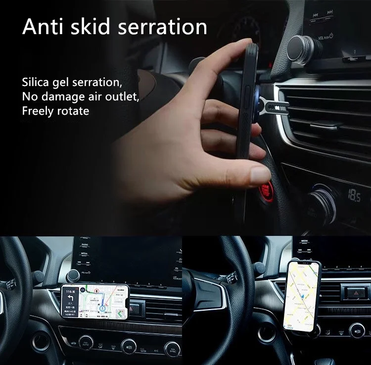 Factory Price 2021 phone accessories universal 2 In 1 360 Degree Rotation Car Air Vent Mount Mobile Phone Finger Ring Holder