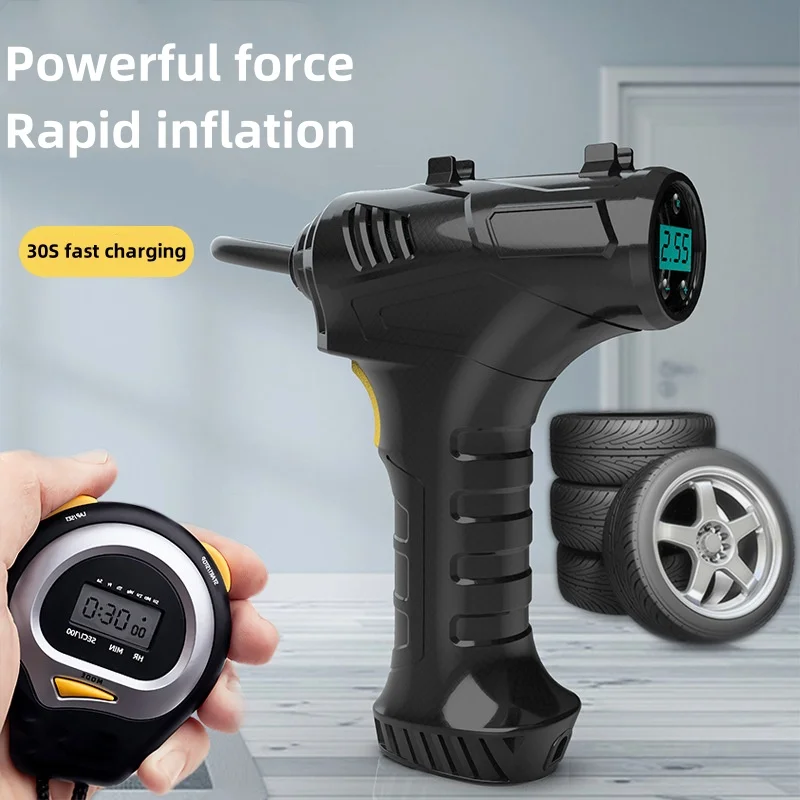 Tire Inflator Portable Air Compressor 150PSI Handheld Air Pump for Car with 12V Car Power Adapter Digital Display