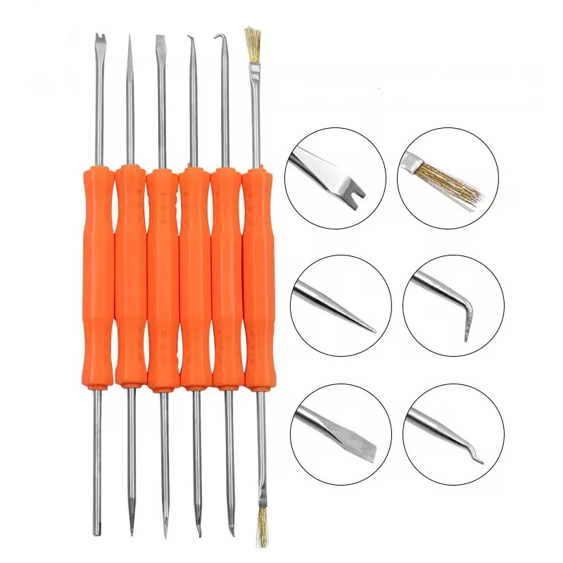 6Pcs Soldering Disassemble Tool Set PCB Electronic Components For Welding Grinding Cleaning Repair Soldering Aid Tools