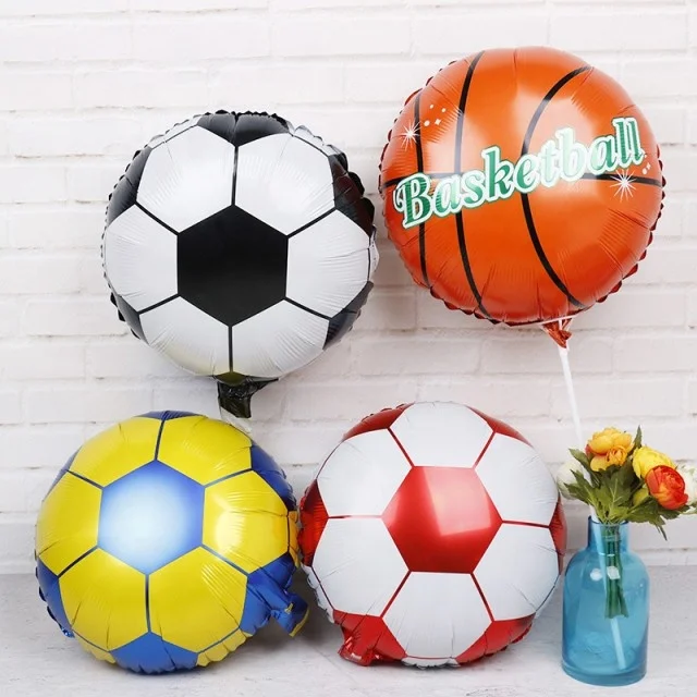 whole sale 18 Inch World Game Sports Basketball Football Baseball Foil Balloon Party Supplies Decoration