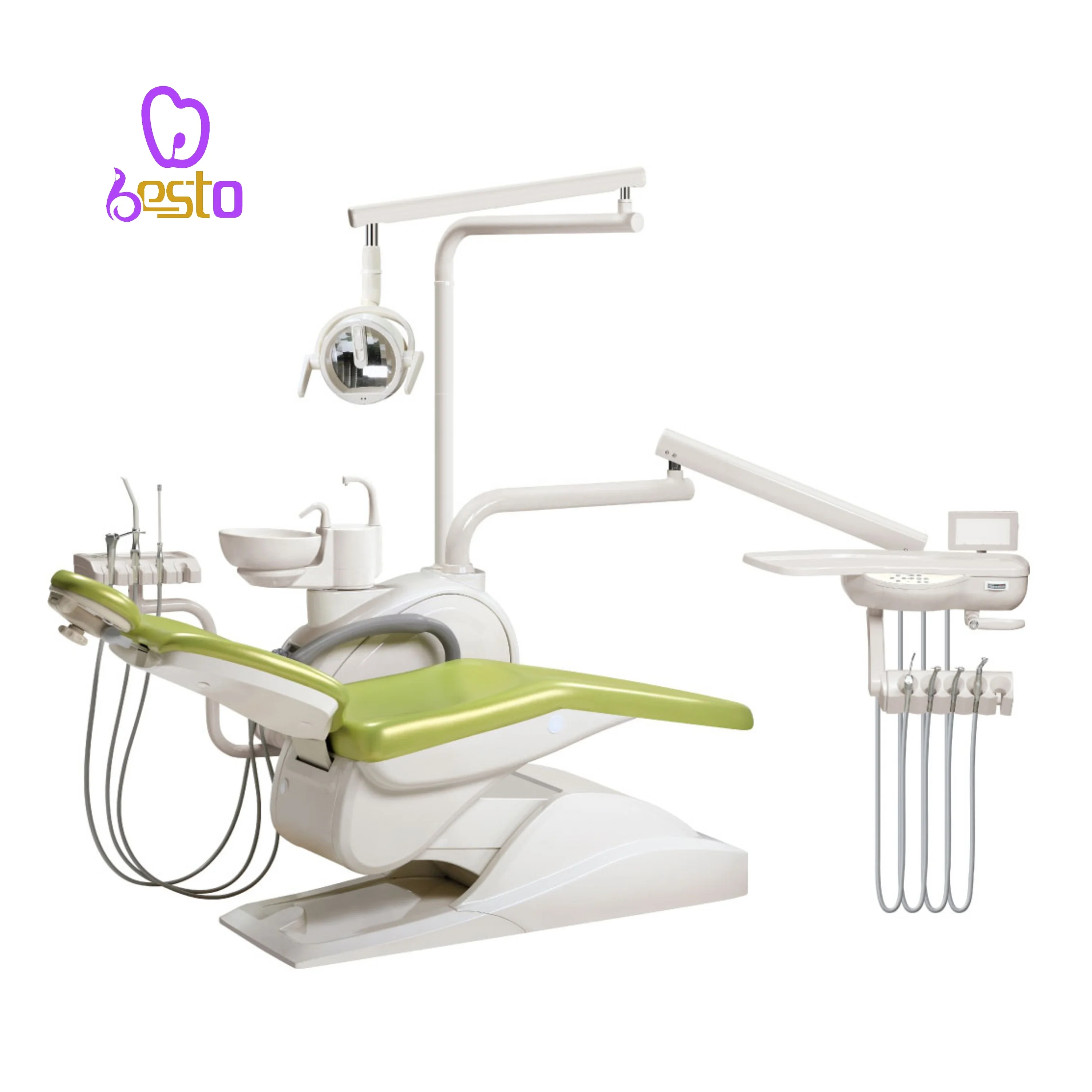 Dental Chair Mobile Comfortable Dentist Chairs With Led Lamp Integral Dental Unit Dental Surgery Equipment