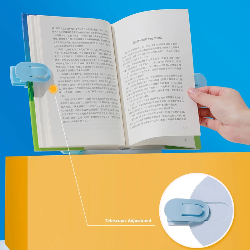 Tenwin 7503 Smart Design Foldable Book Stand Angle Adjustable Eye Protection Reading Rack For Reading Online Studying