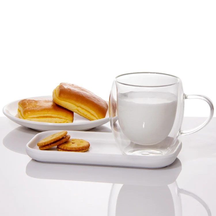 Hot Sale Double Wall Insulated Double Glass Coffee Mug Drinking Clear Glass Coffee Cup