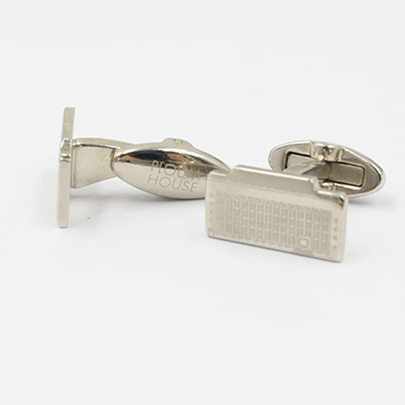 Customized Cufflinks Round Shape Hard Enamel Soft Metal Sterling Silver Gold Anniversary Custom Cuff Links For Sale