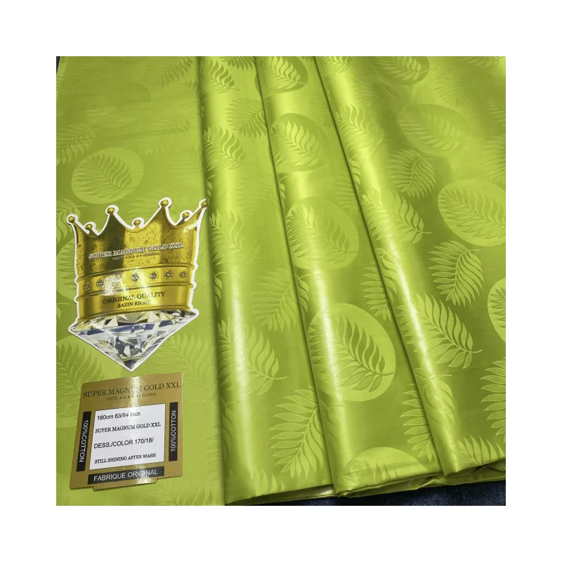 Customized Pure Cotton Soft African Bazin Lace Fabric Nigerian Jacquard Guinea Brocade Perfume Bazin Riche Fabric
