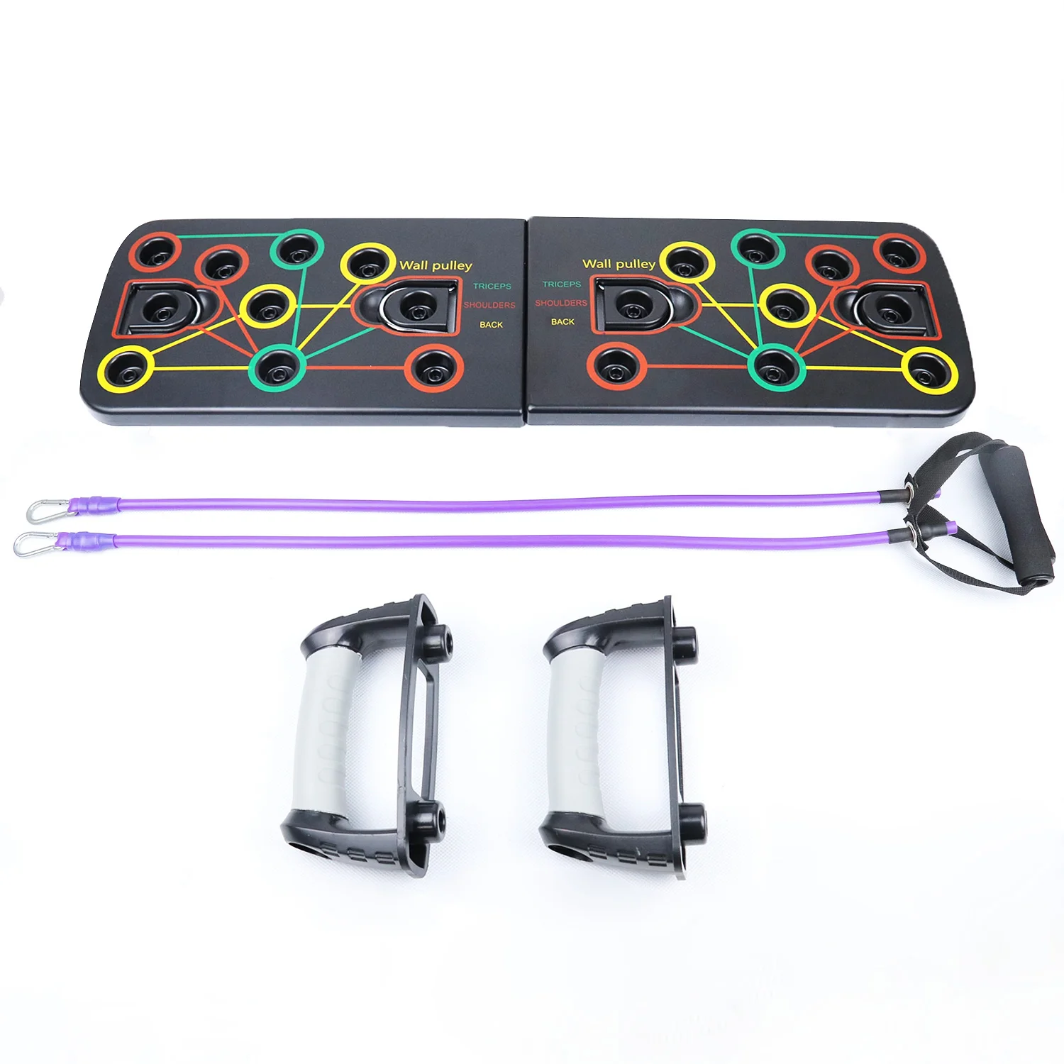 2020 New Design Portable 11  IN 1 Push Up Board  With Resistance Band