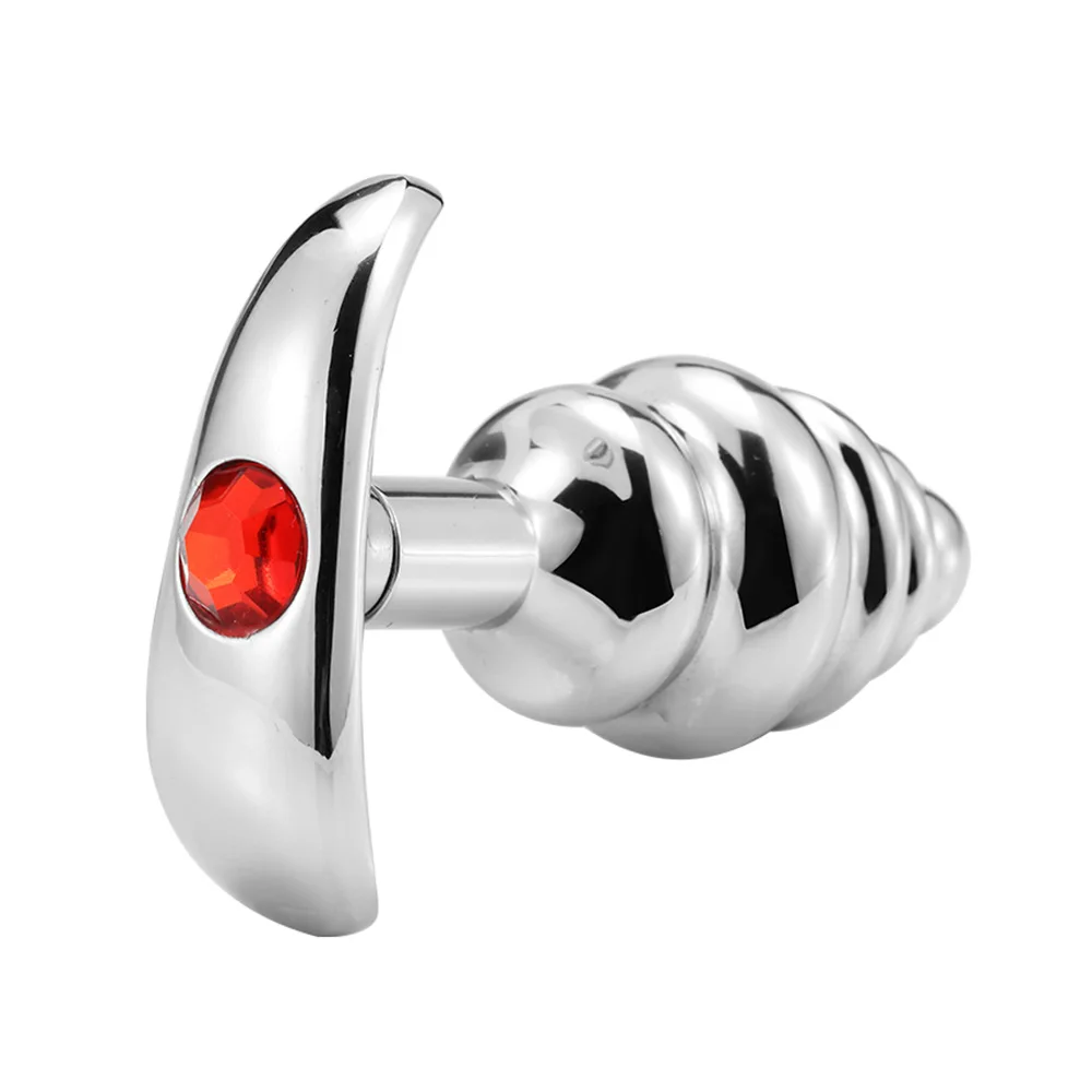 Threaded Metal Anal Plug Stainless Steel Backyard Expansion Sex Toy Anal Plug Set for couples