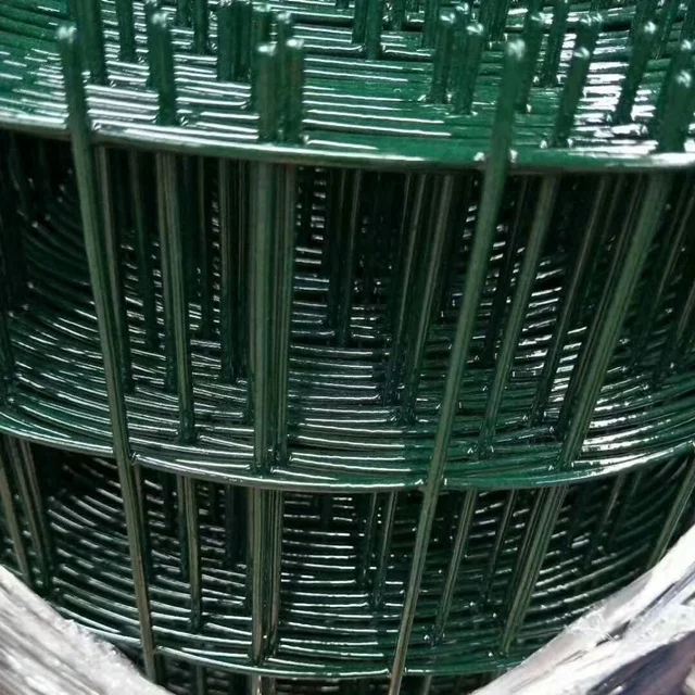 2'x4' PVC coated Euro Fence Welded wire mesh rolls used as garden decorative security fencing