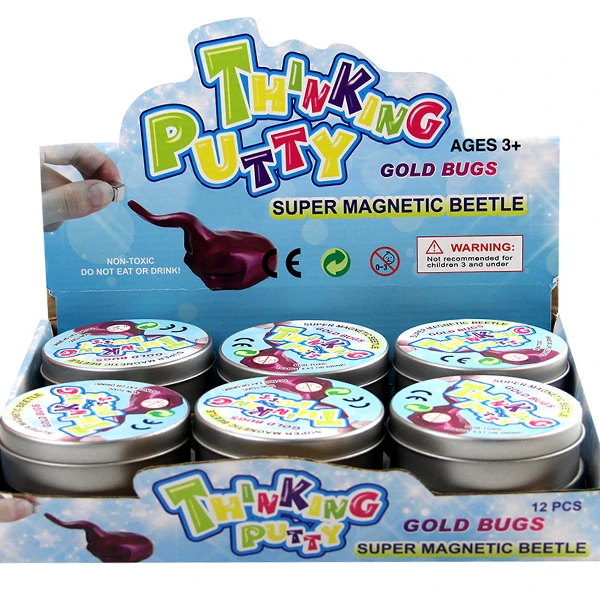 Educational plasticine toy magnetic force putty slime  educational kids magnetic putty slime