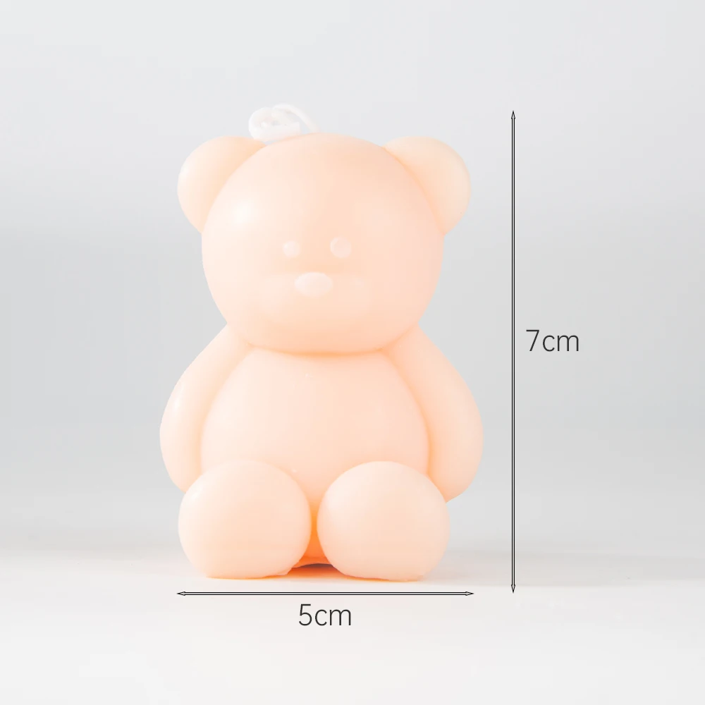 Handmade Aesthetic Soy Wax Aroma Decorative Animal Shaped Aromatherapy Candles Mini Bear Creative Scented Candles