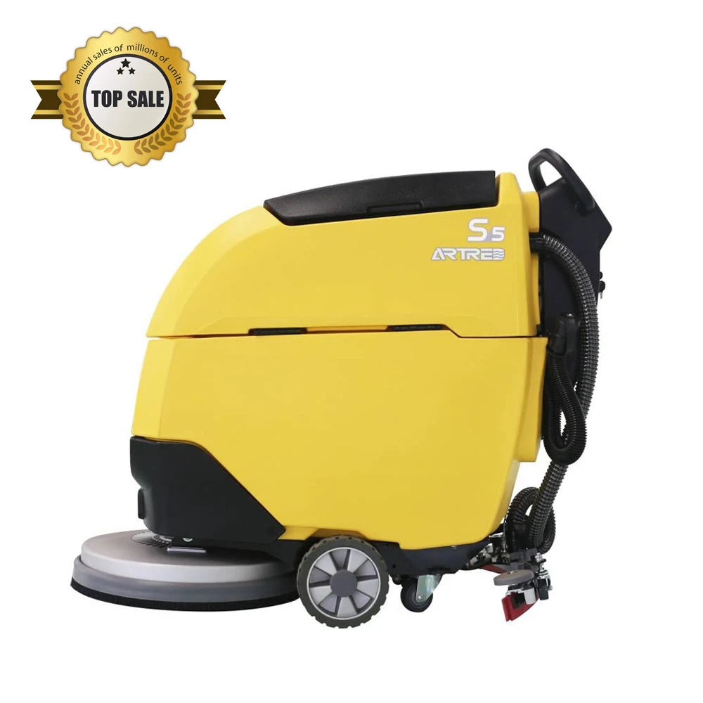 ARTRED new mini walk behind electric road street cleaning machine floor scrubber