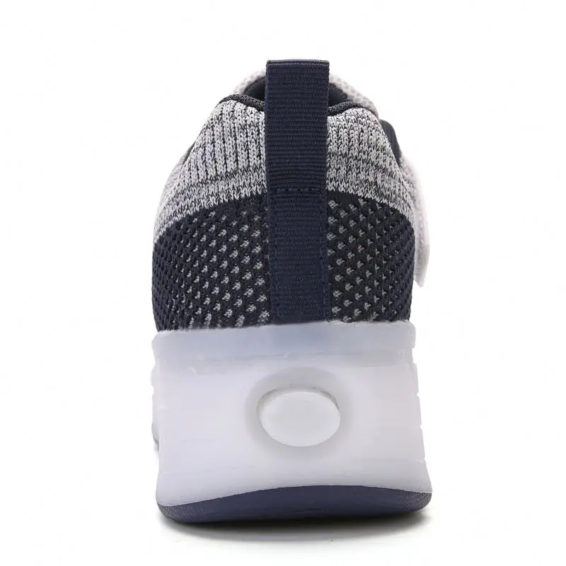 Drop Shipping 7 Colors LED Rechargeable Kids Roller Skate Shoes Single Wheel Shoes Sport Sneaker For Boys/Girls