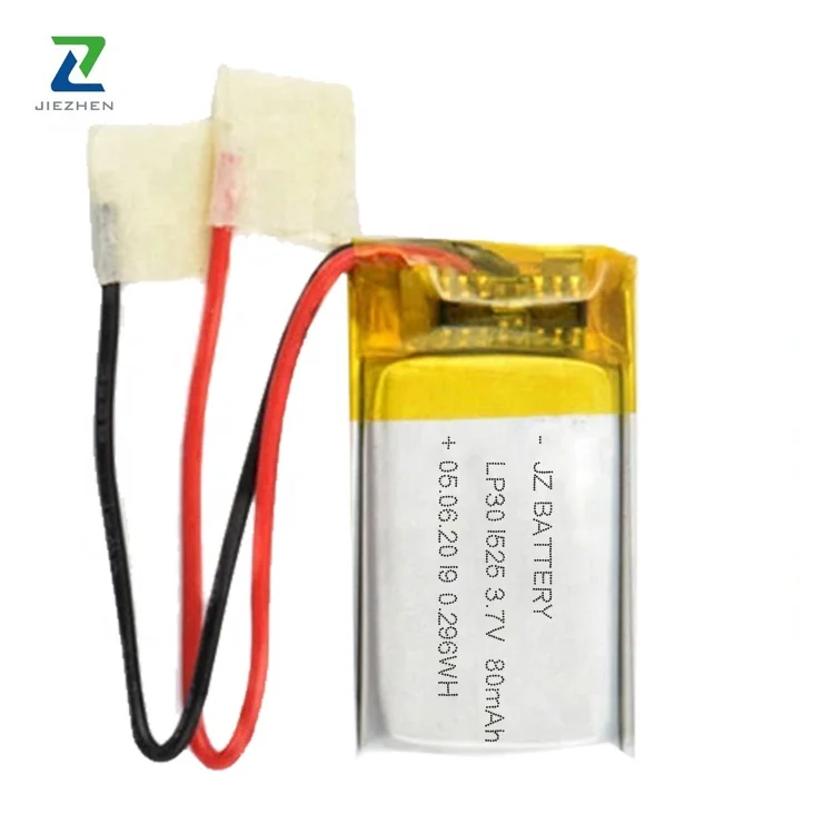 5mm thickness li ion 501025 3.7v 80mah lithium polymer battery