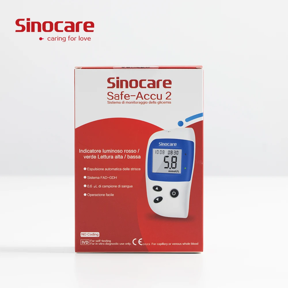 Sinocare Non-invasive Blood Glucose Meter With Test Strips Blood Sugar Monitoring Digital Glucometer Diabetic Test Strips