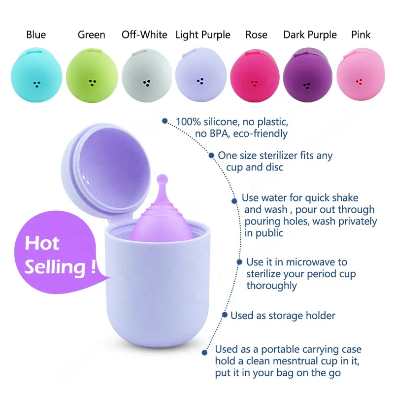 Silicone Menstrual Cup With Steriliser Cup Holder Menstrual Kit