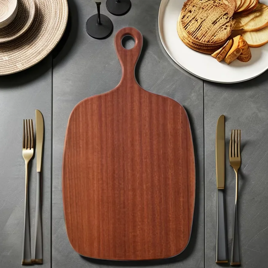 Wholesale Eco-Friendly Retro Design Wood Serving Tray Polished Dish Hotels Dinner Parties Steak Sushi Buffet Tableware