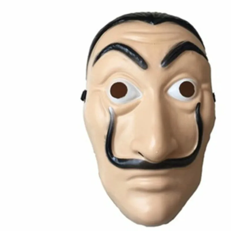 Salvador Dali Mask Costume Money Heist The House of Paper Cosplay Halloween Party Costumes With Face Mask