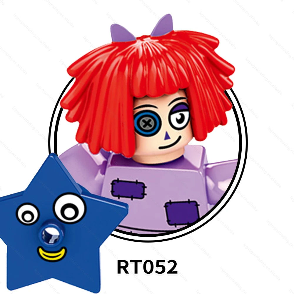 RT046-053 The Amazing Digital Circus Cartoon Anime Cute Pomni Jax Clown Digital Circus Mini Plastic Building Blocks Kids Toys
