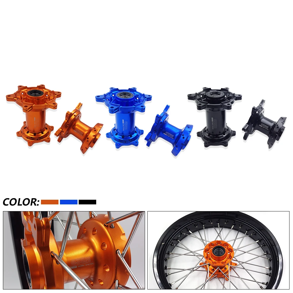 OTOM Motorcycle CNC Machined Front Rear Wheel Hub 36 Holes Rims Spokes For KTM SX XC HUS QVARNA FC TC GASGAS MC EX