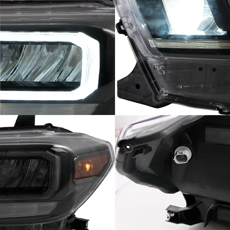  Полный светодиод для Toyota Tacoma Pickup TRD 2015 2016 2017 2018 2020 черная Светодиодная трубка переключающий последовательный сигнал tacoma