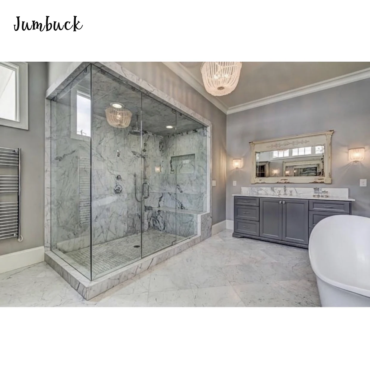 
North American Standard Shaker Double Sink Bathroom Vanity Cabinet Unit With Quartz Top 