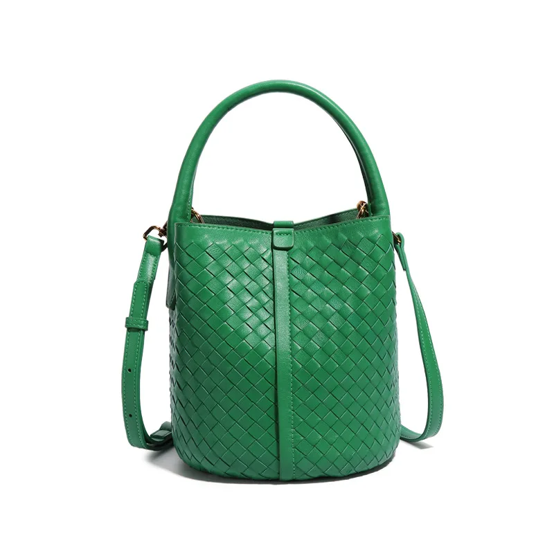 Handwoven Bucket Bag Fashionable and Casual Versatile 2in1 Bag Simple New High Quality Crossbody Shoulder Bag