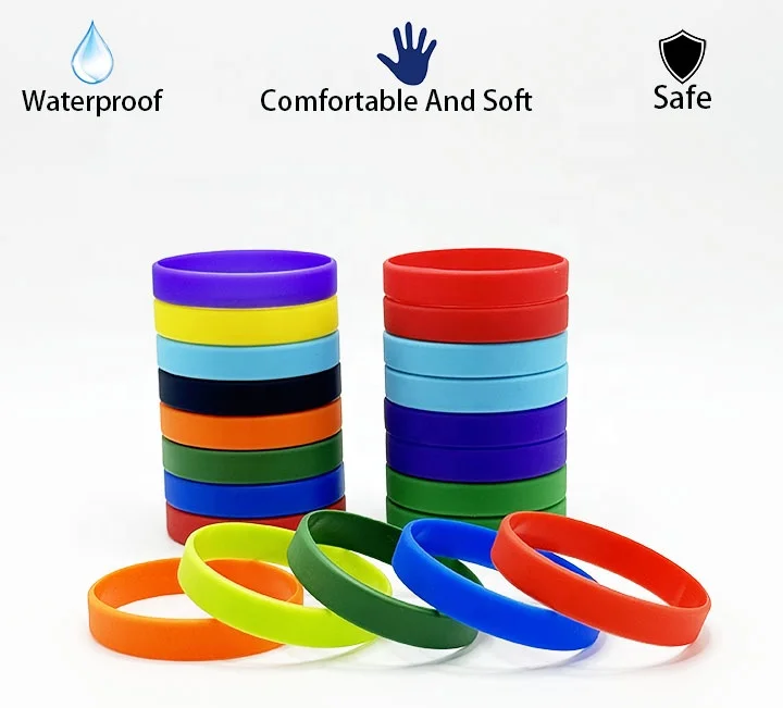 Custom Silicone Bracelets Your Own Rubber Eco-friendly Sports Wristband Custom Name Bracelet Debossed Logo Text Color