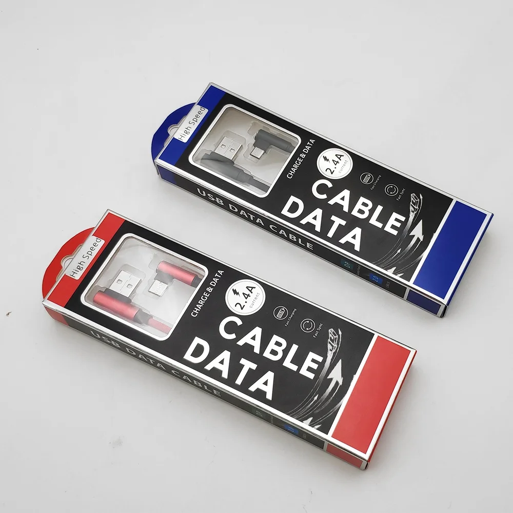  Горячая Распродажа Быстрая зарядка 90 градусов хлопковый Плетеный USB-кабель для iPhone/ Type