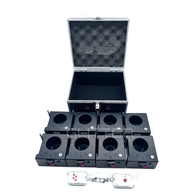 E08 8 Cue wireless double remote control fireworks firing system with antenna indoor wedding electric sparklers ice pyro machine