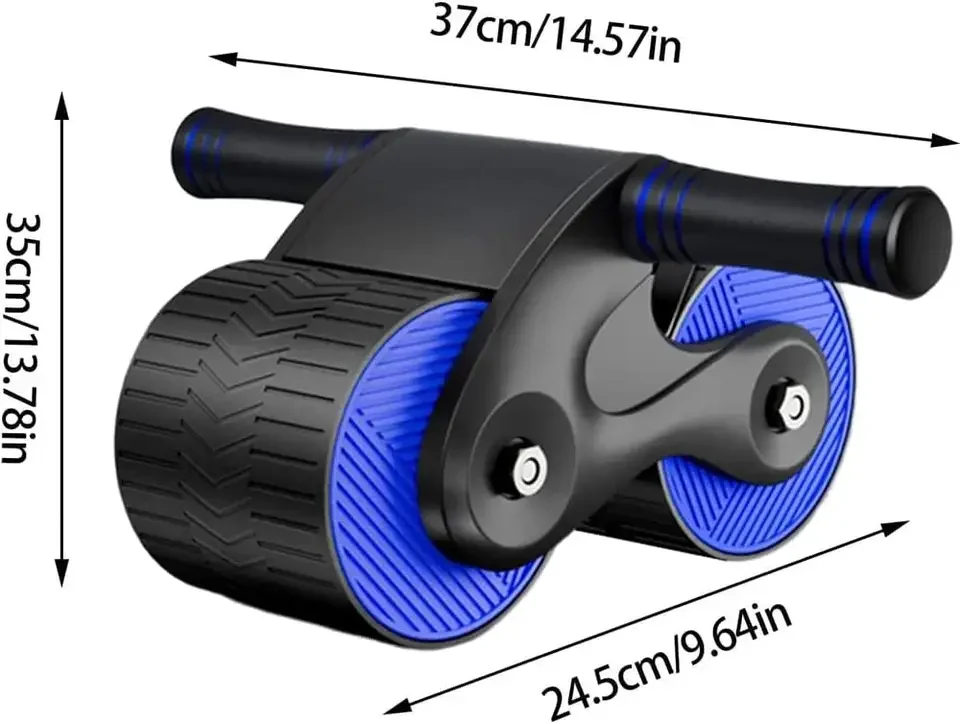 Automatic Rebound Abdominal Wheel Double Round Wheels Roller Domestic Abdominal Exerciser Wheel Gym Equipment For Core Workouts