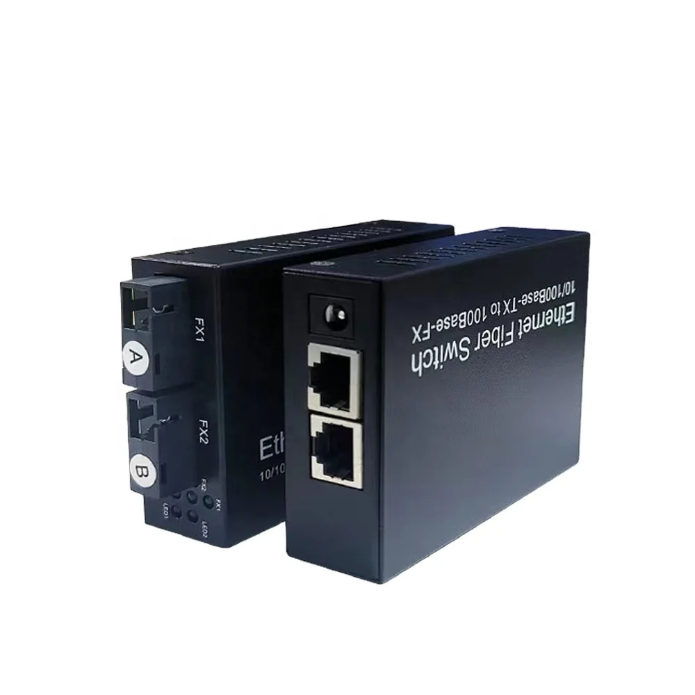 Мини 4-портовый медиаконвертер с 2 волокнами SC + 2-портовый RJ45 LAN порт 10/100 м сетевой коммутатор ethernet