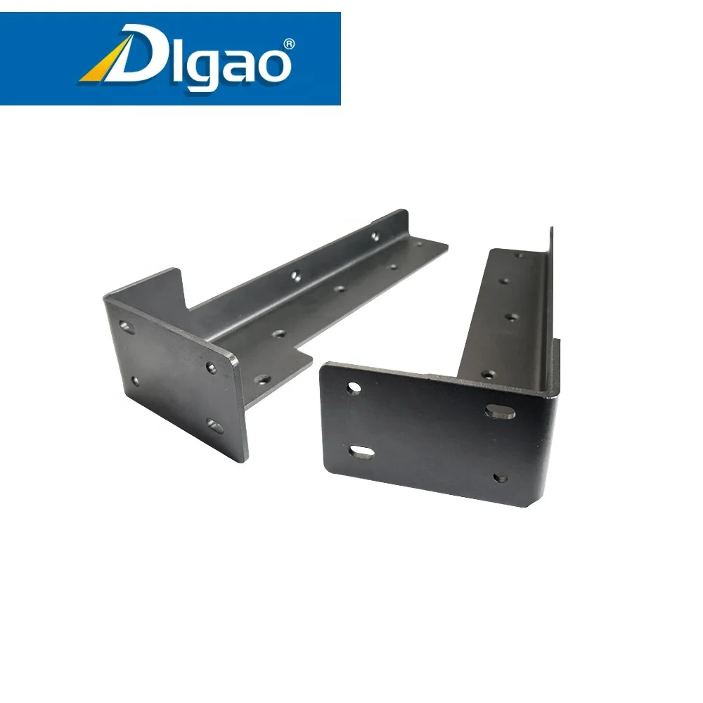 High quality wall mounted black L-shelving bracket modern metal floating shelf brackets