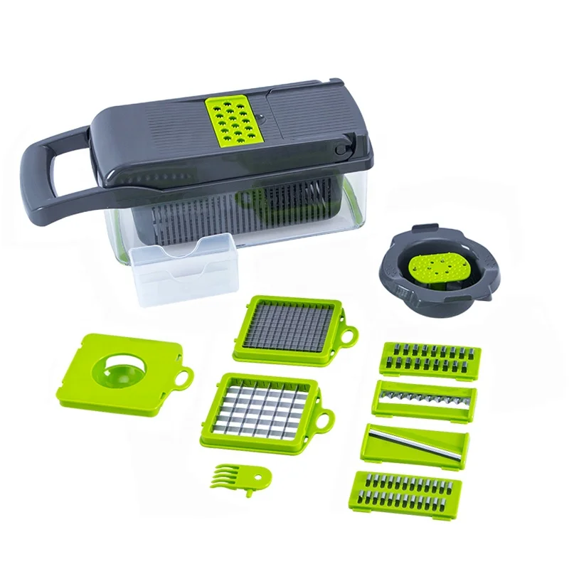 Amazon hot selling Kitchen Manual Onion Chopper Vegetable Dicer Cutter with Container