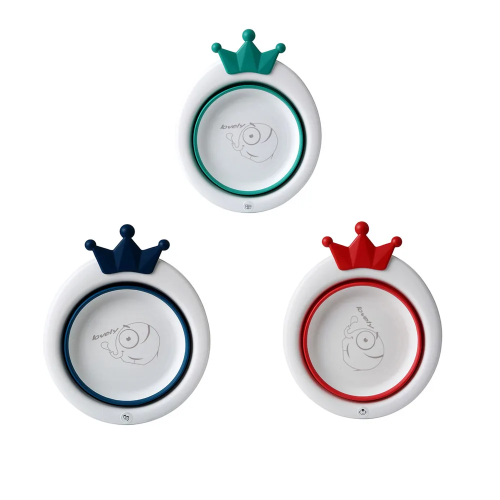 
WH576 New Arrival PP+TPE Cartoon Baby Kids Folding Washbasins for Bathroom 