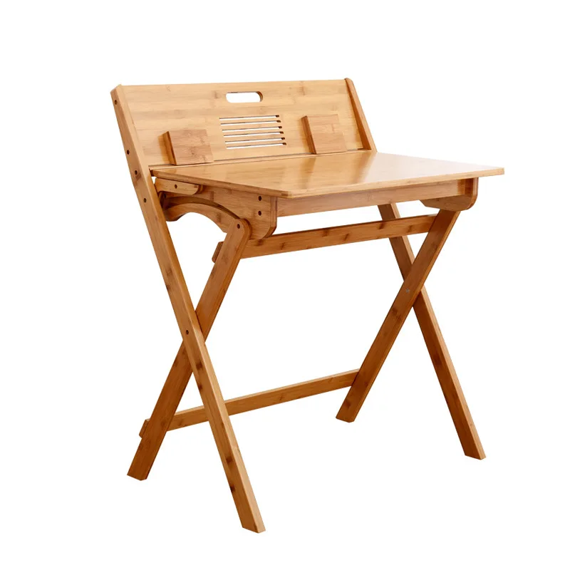 
Living room furniture table children desk and chair set bamboo seat height adjustable writing study table 