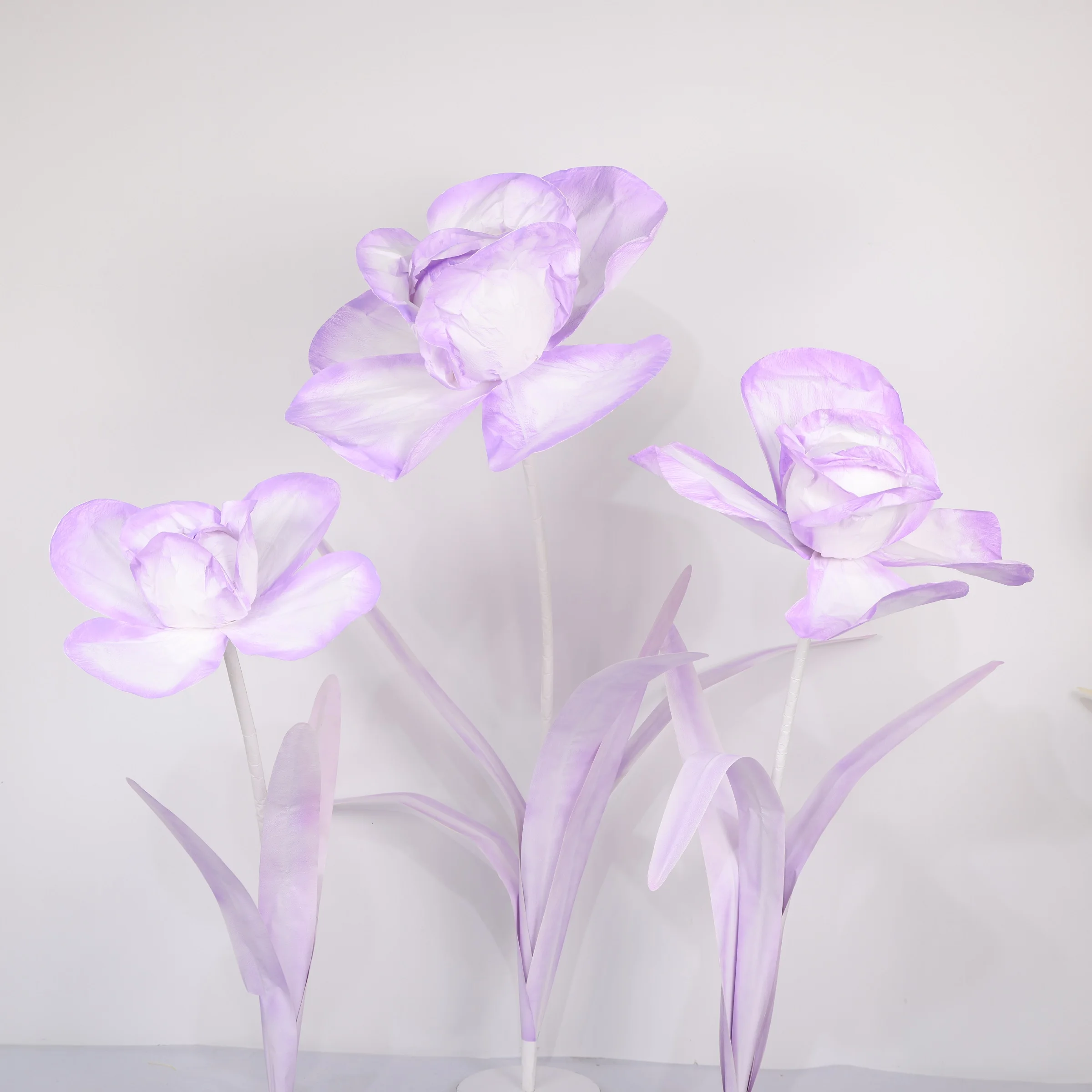 EG-VK035 Wholesale handmade wedding stage backdrop window display artificial standing large giant paper flowers