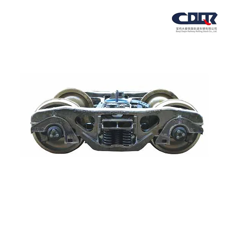 70T Railway Train Bogie Wagon with Steel Wheels and Coupler for Train Wagon