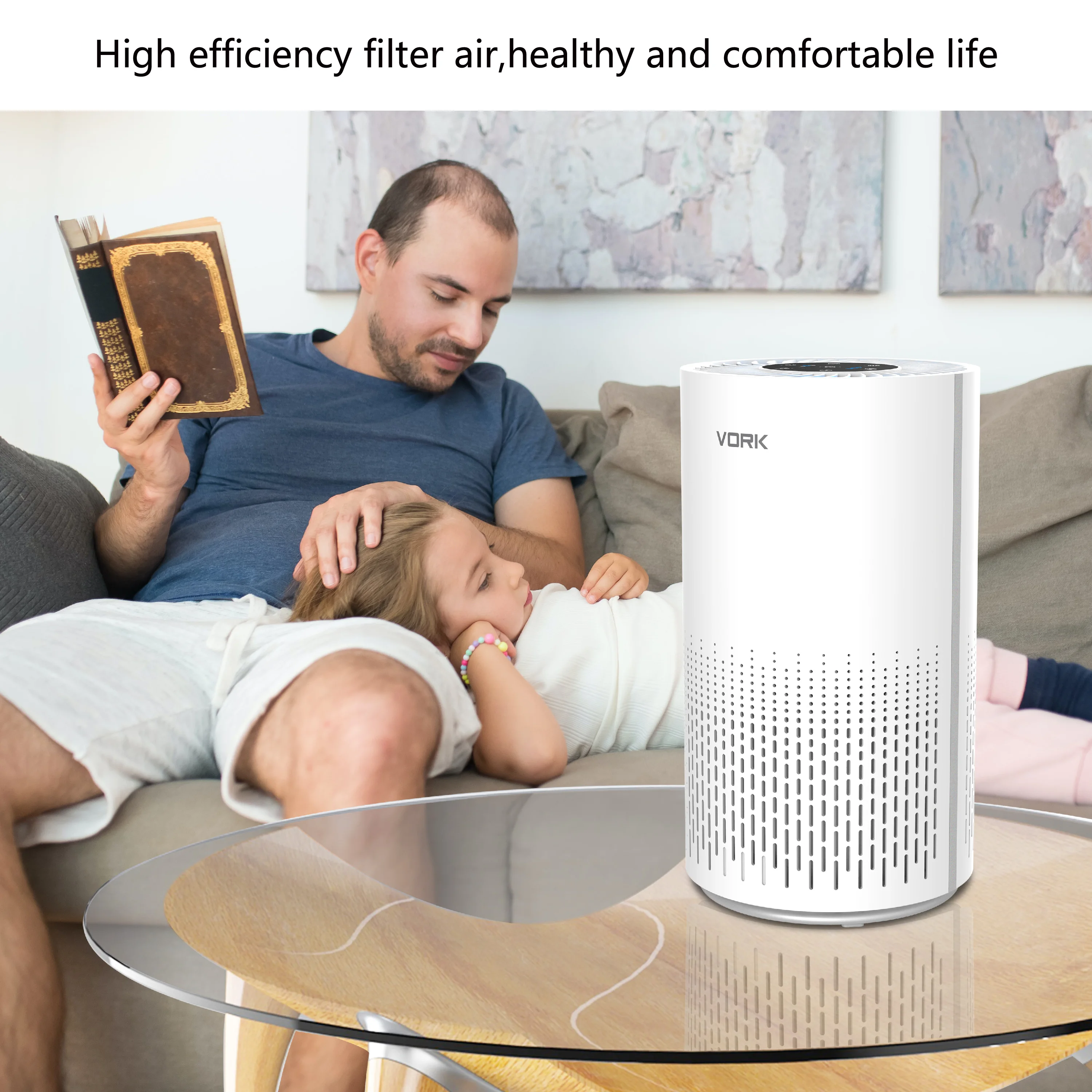 Новый патентный дизайн Смарт-приложение Tuya Wi-Fi очиститель воздуха H13 HEPA фильтр детский для аллергии домашних животных волос