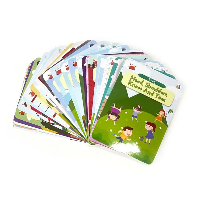 Customized cardboard paper game Oracle flashcard Playing cards Kids learn cognitive flashcard printing