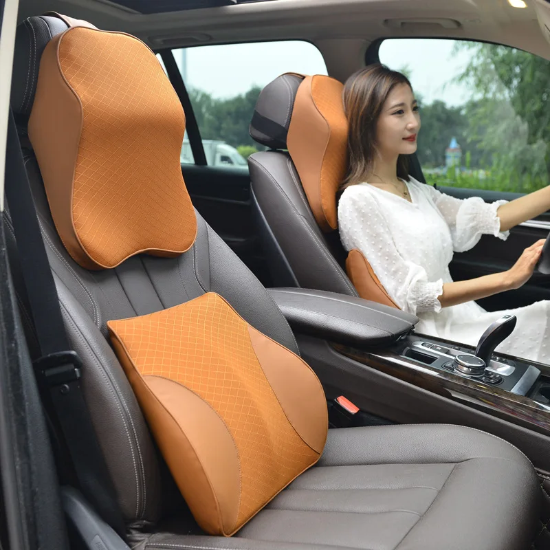 Оптовая продажа с фабрики, под заказ, роскошная Автомобильная подушка для шеи, Автомобильная подушка для спины, подушка для шеи и автомобиля