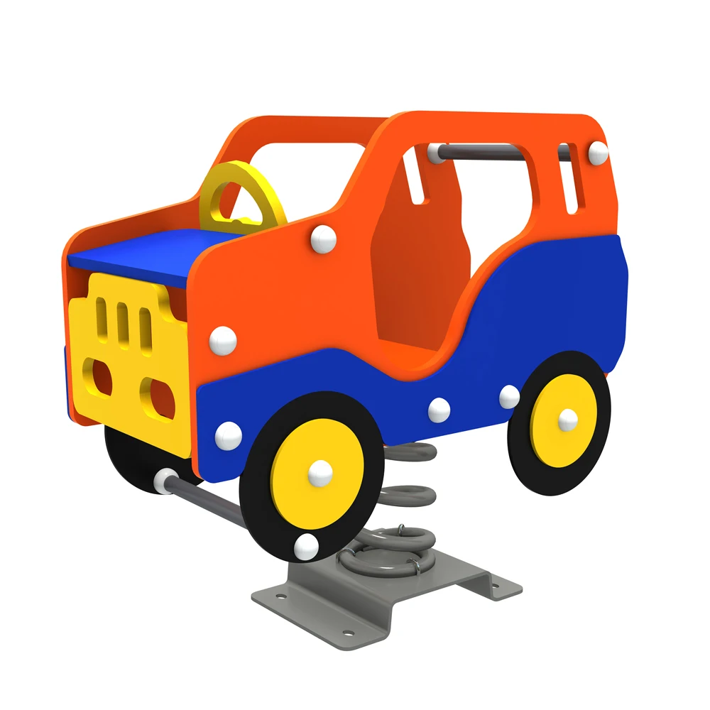 Outdoor Playground Children Car Spring Rocking Horse eco friendly material kids outdoor playground spring rider for kids