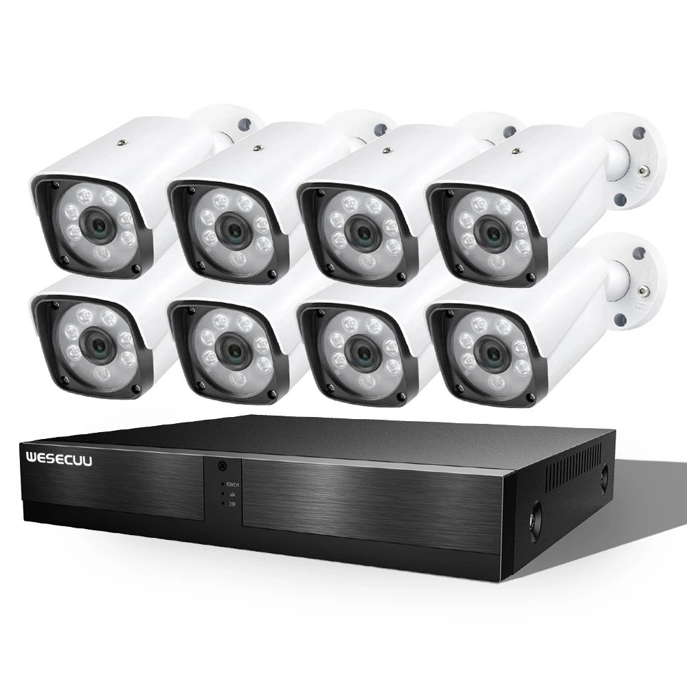 WESECUU office garden home security systems surveillance system security camera outdoor security camera cctv system camera