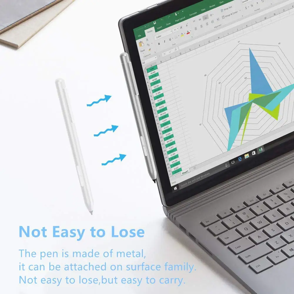 Surface Pen,Surface Stylus Pen 1024 Levels Pressure Sensitivity Aluminum Body Microsoft Surface Pro 2017,Surface Pro 5,