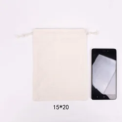 Nature Drawstring Cotton Pouch For Jewelry Muslin Bag canvas drawstring bag
