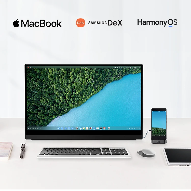 Portable Monitor - 15.6 Inch  Touchscreen 1080*1920 Auto-Rotating FreeSync Frameless USB-C Computer Display with